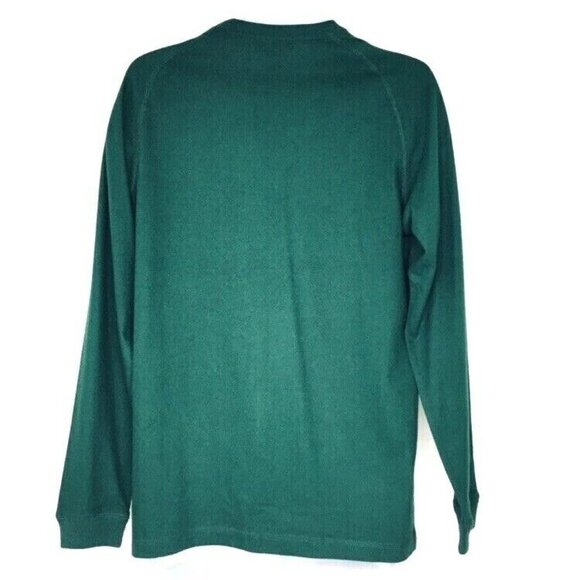 Charter Club Room T Shirt Mens size Small Long Sleeved Crew Neck Tee Shirt Green - Picture 2 of 4